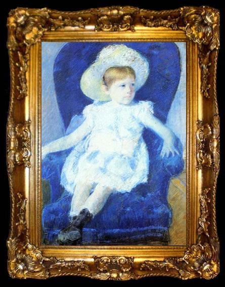 framed  Mary Cassatt Elsie in a Blue Chair, ta009-2